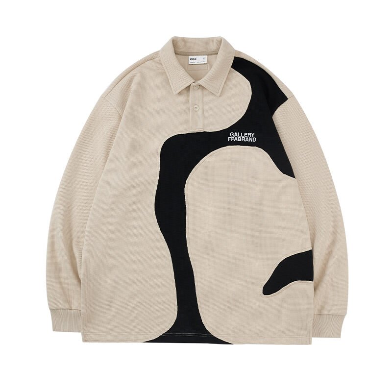 Panel Long-sleeved POLO Contrast And Simple Design - Image 6