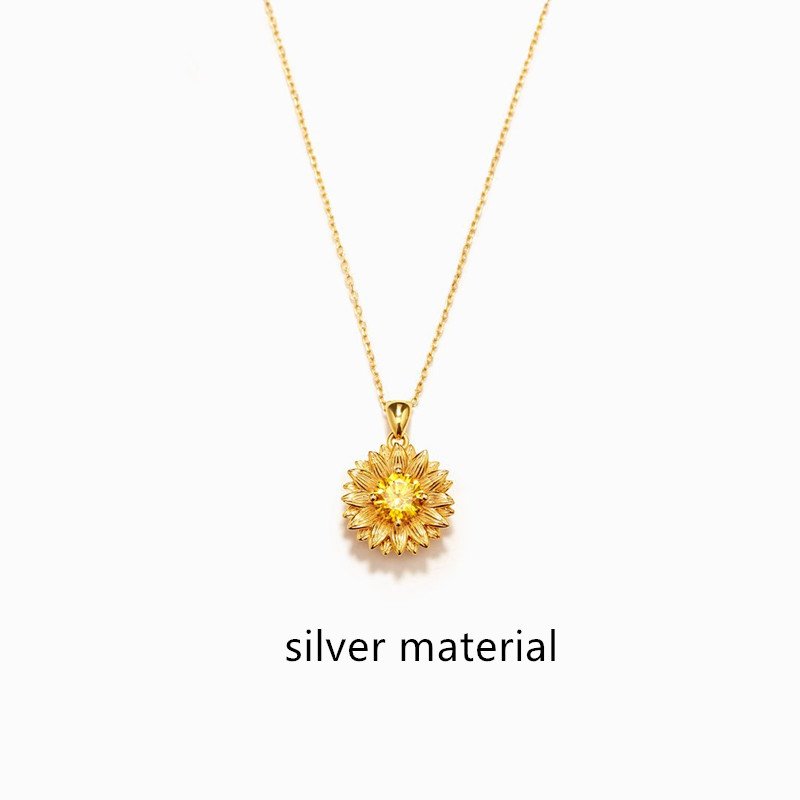 Women's European And American Simple Sunflower Pendant Necklace - Image 6