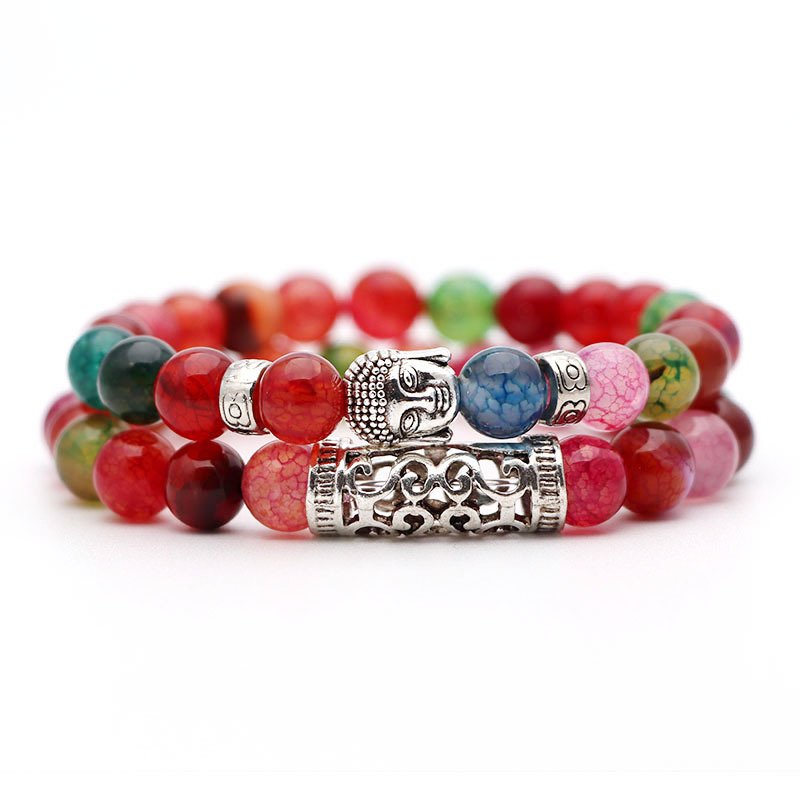 Volcanic stone tiger eye bracelet set - Image 16