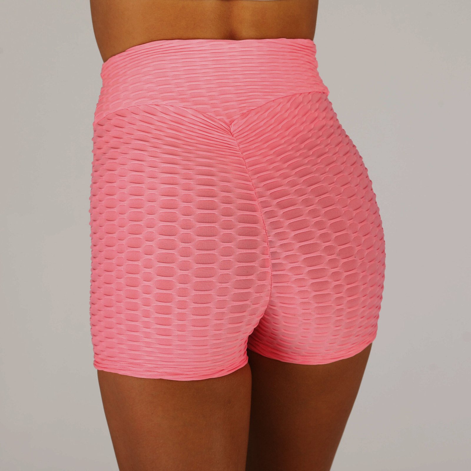 Jacquard sports solid color stretch running shorts - Image 6