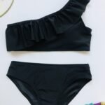 Women's one-shoulder split swimsuit