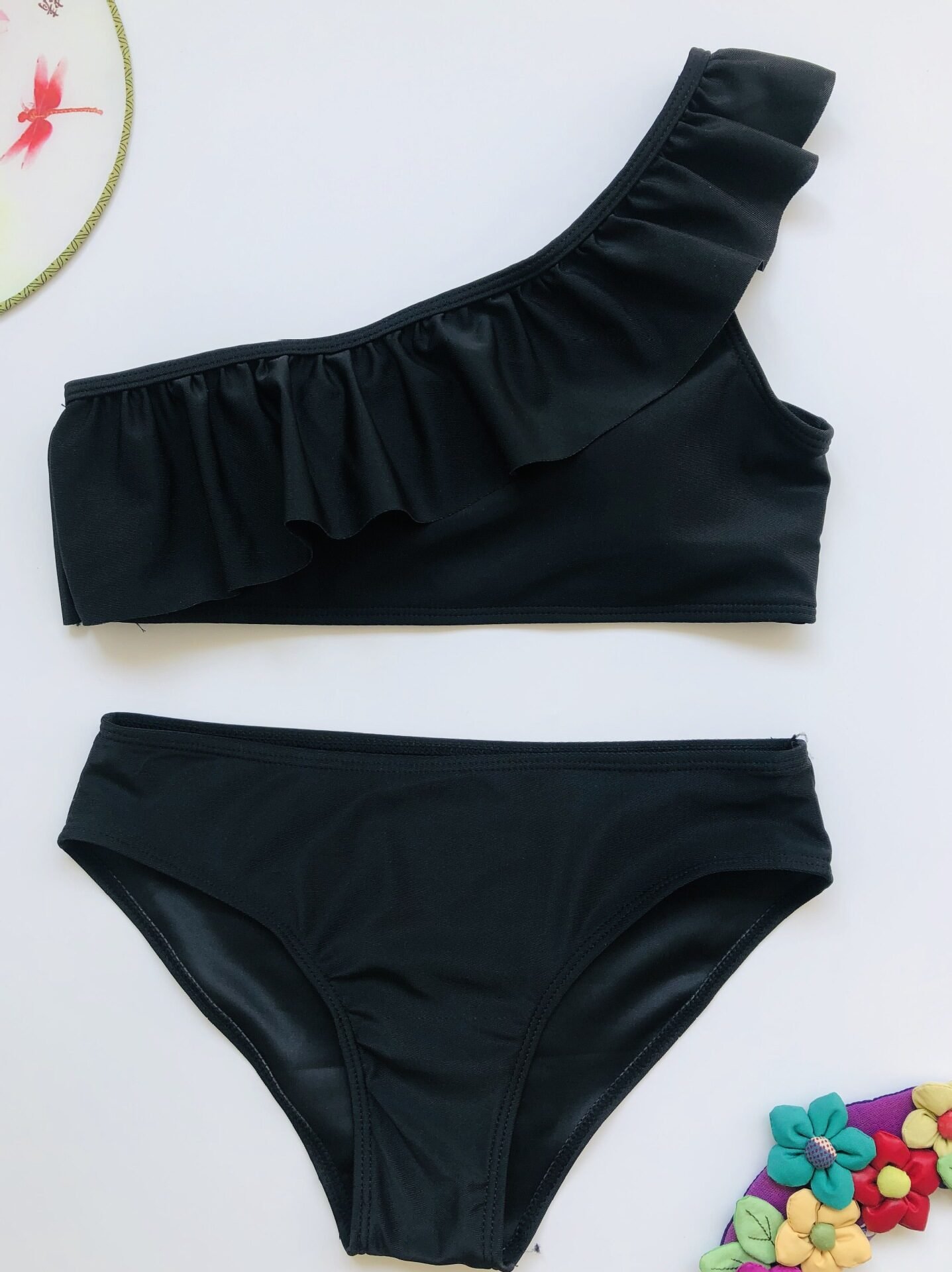 Women's one-shoulder split swimsuit