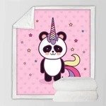 Panda series flannel printed blanket - Image 2