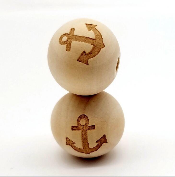 DIY accessories laser carved wood beads - Image 2