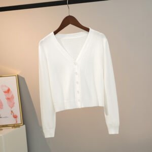 Slim and Thin, With a Short Sweater Coat Top