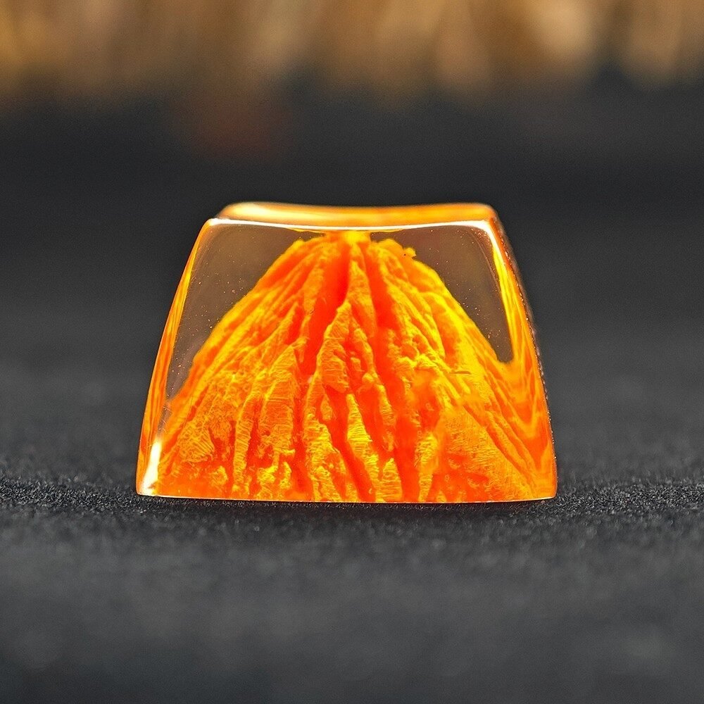 Mechanical Keyboard Snow Mountain Volcano Bird Home Epoxy Resin Keycap - Image 3