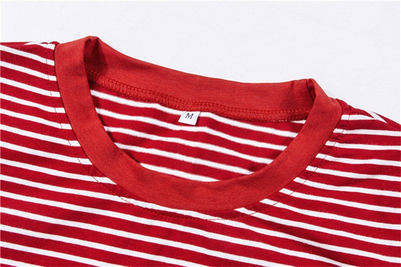 Round Neck Short Sleeve Contrast Print T-Shirt - Image 3