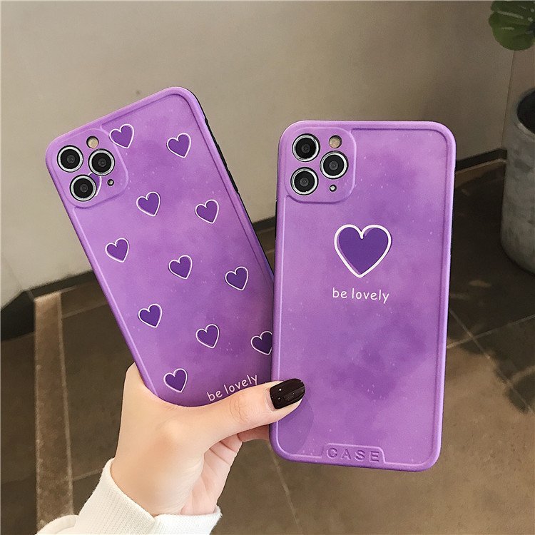 Purple heart is suitable for 11ProMaxXS/XR mobile phone case - Image 2