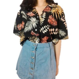 Women's Polo printed short sleeve shirt