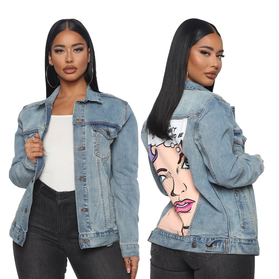 Hot sale women's denim coat - Image 2
