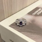 Women Geometric Purple Zircon Ring Sweet Cool Niche Design Index Finger Ring