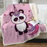 Panda series flannel printed blanket - Image 3