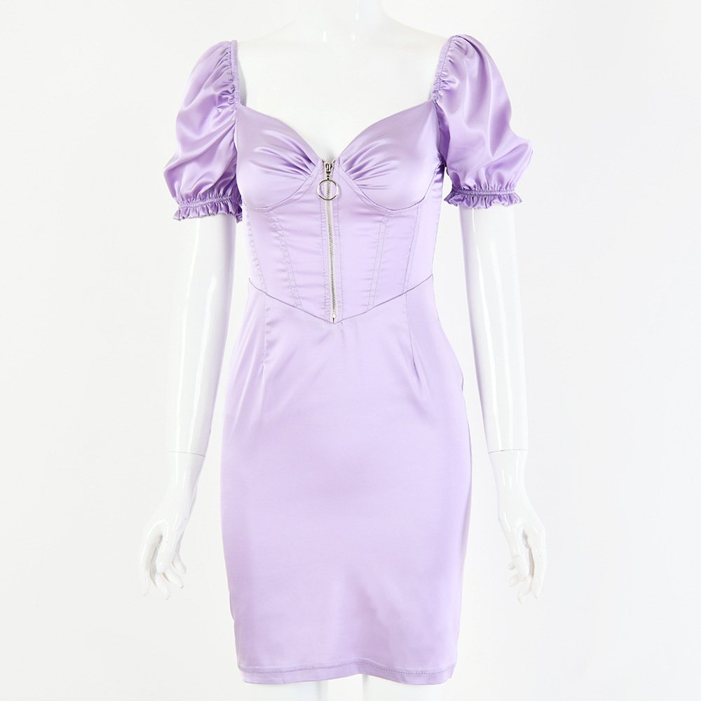 Tight dress with chest zipper - Image 9