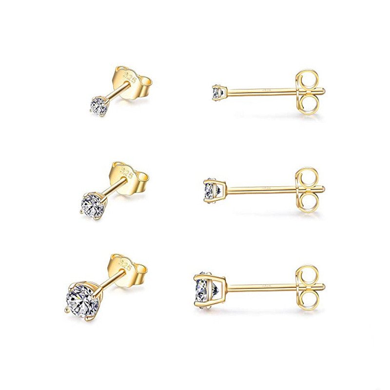 Fashion Pentagram Diamond Stud Earrings - Image 4
