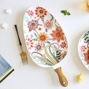 Creative fruit bowl with ceramic for home use