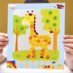 Button painting children handmade