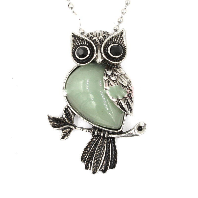 Natural Crystal Vintage Owl Pendant Pendant - Image 3