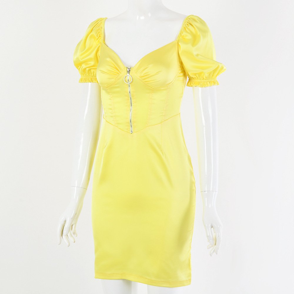 Tight dress with chest zipper - Image 8