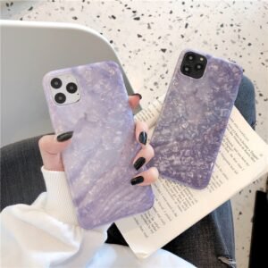 Purple Shell Pattern Silicone Phone Case