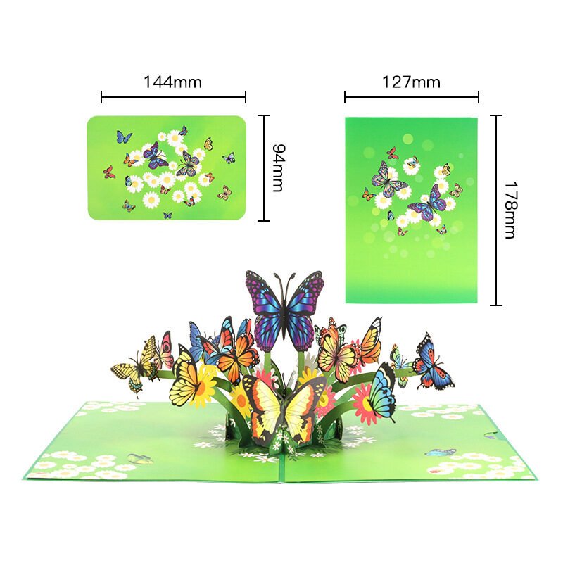 Mother's Day Pop-up Card With Colorful Butterflies - Image 4