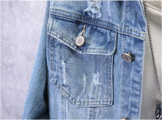 Casual ripped denim jacket - Image 4