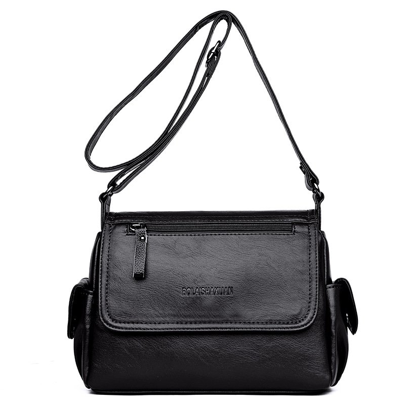 spring and summer middle-aged mother Messenger bag shoulder bag soft leather handbags wild travel shopping with the party bag - Image 13