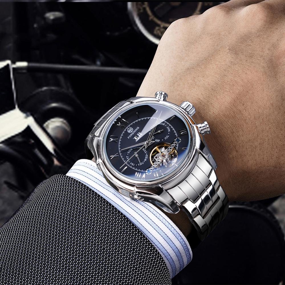 Flywheel multifunctional automatic mechanical watch male