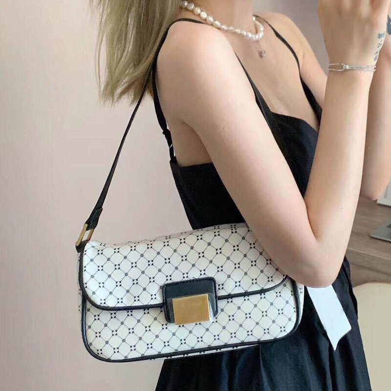 Women's printed geometric shoulder bag - Image 2