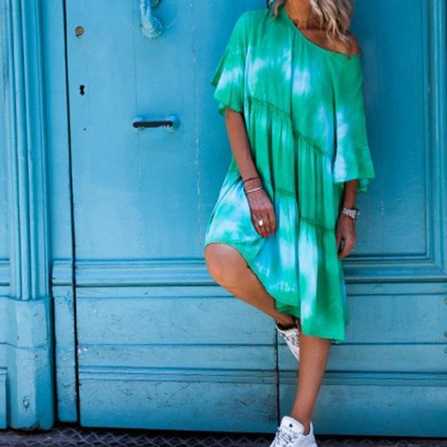 Tie-dye loose dress - Image 2