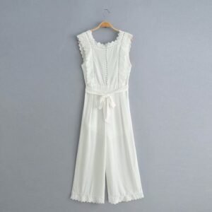 Lace panelling jumpsuit