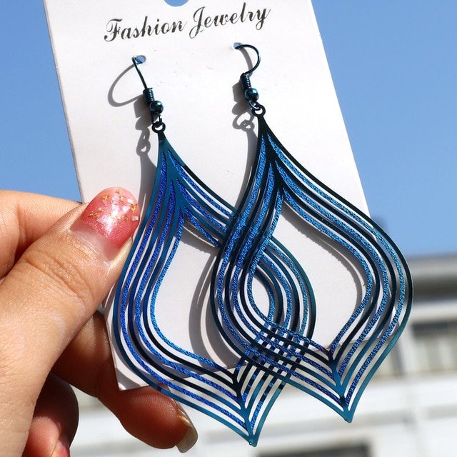 Personalized Striped Frosted Vintage Earrings - Image 5