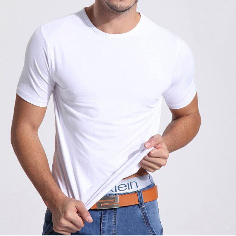 Bamboo fiber round neck short sleeve t-shirt - Image 5