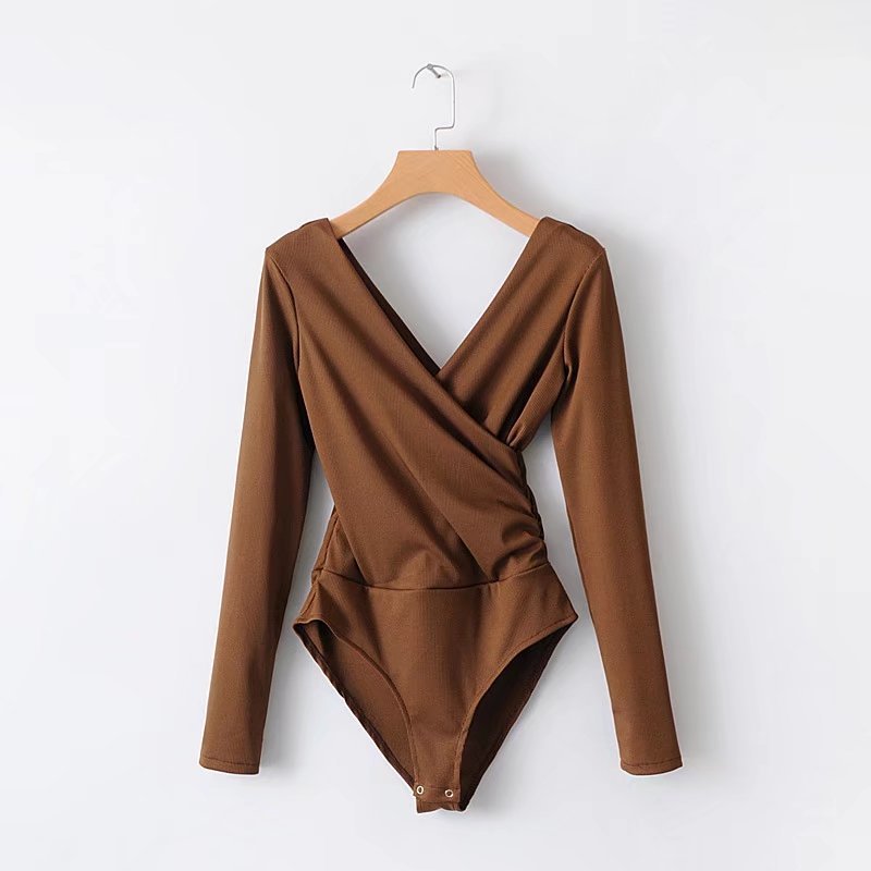 Cross stitching long sleeve jumpsuit - Image 2