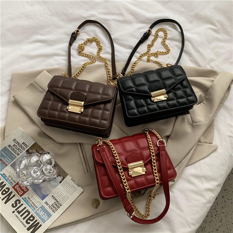 Winter texture one-shoulder diagonal small square bag - Image 4