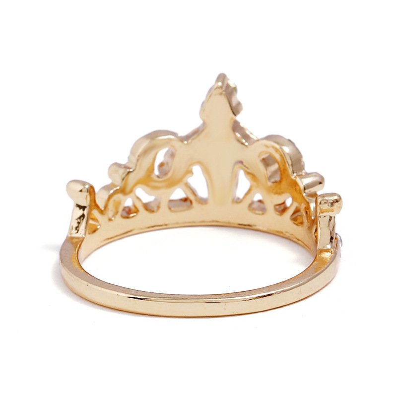 New ladies crown ring diamond ring Korean jewelry creative gift - Image 4