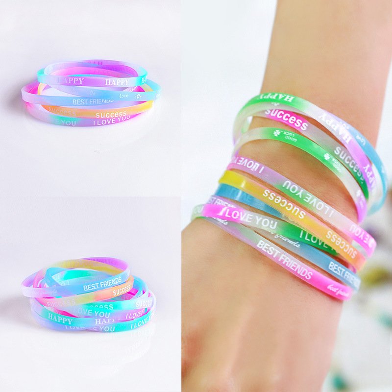 Fashion letter sports print silicone wrist strap - Image 3