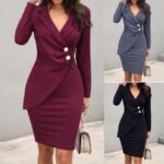 Pack hip casual work dress