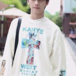 Cross Round Neck Sweater For Men And Women Plus Velvet Sweater