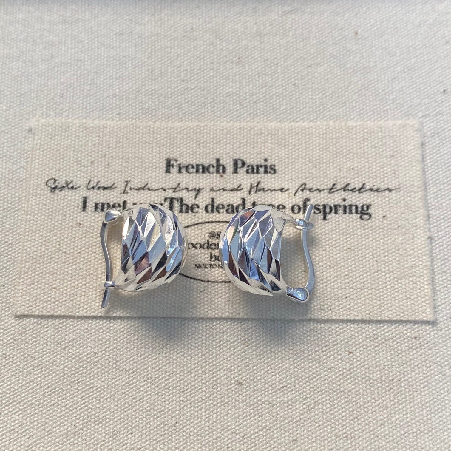 1 Pair 999 Sterling Silver Faceted Cut Hoop Earrings, Minimalist & Elegant, Perfect For Daily, Dating & Business, Ideal Valentine's Gift - Image 3
