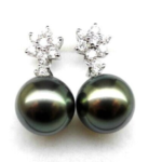 Black pearl earrings