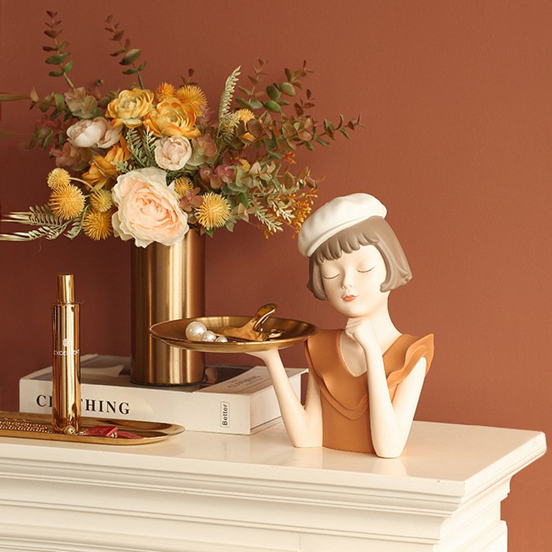 Balloon Girl Porch Key Storage Ornaments Decorative Tray - Image 4
