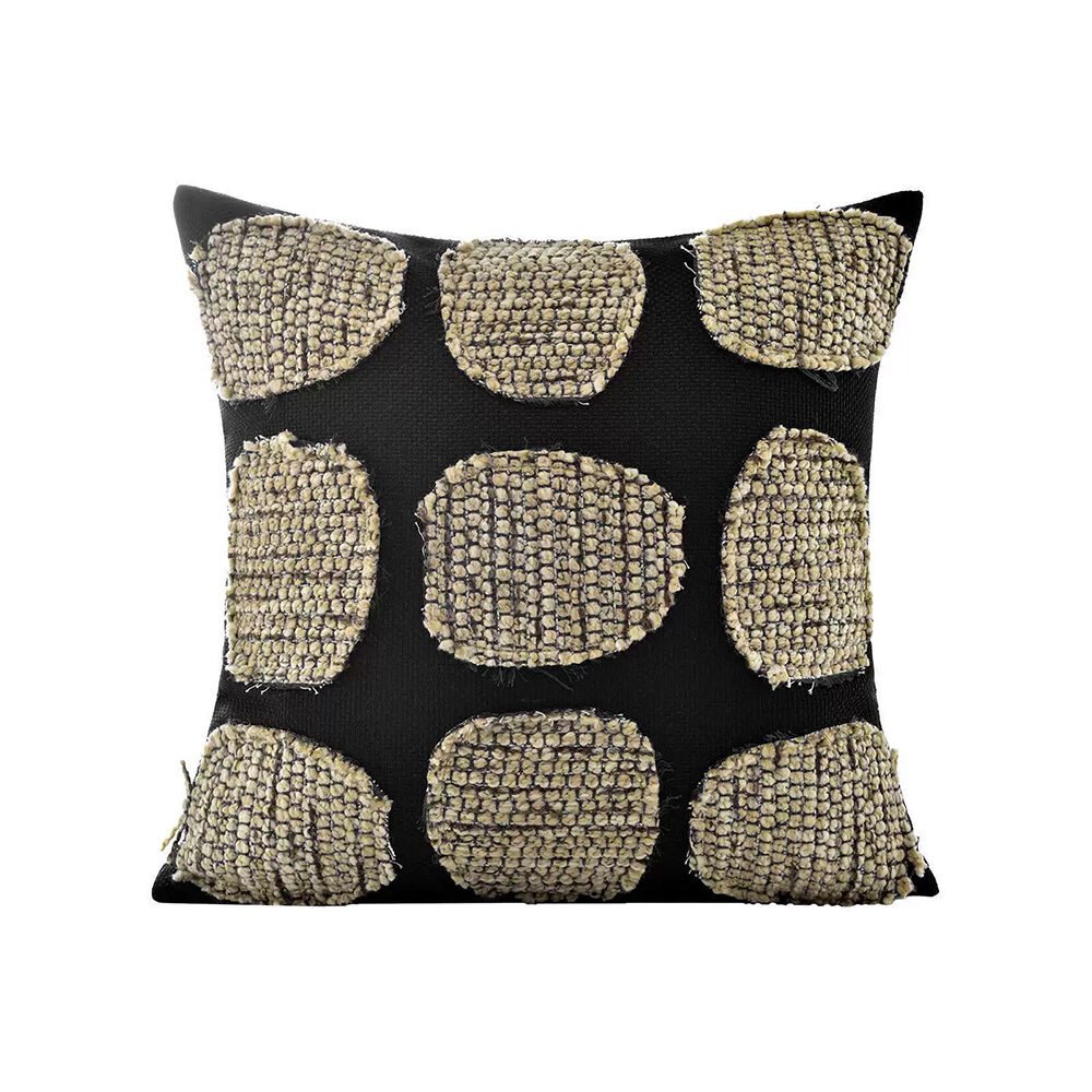 Sofa Pillows Simple Brown Khaki Cushion Case Luxury Linen Cotton Blend Decorative Pillow Cover For Sofa Chair Bedding Home Pillow Core Is Made Of Down-feather-like Fabric