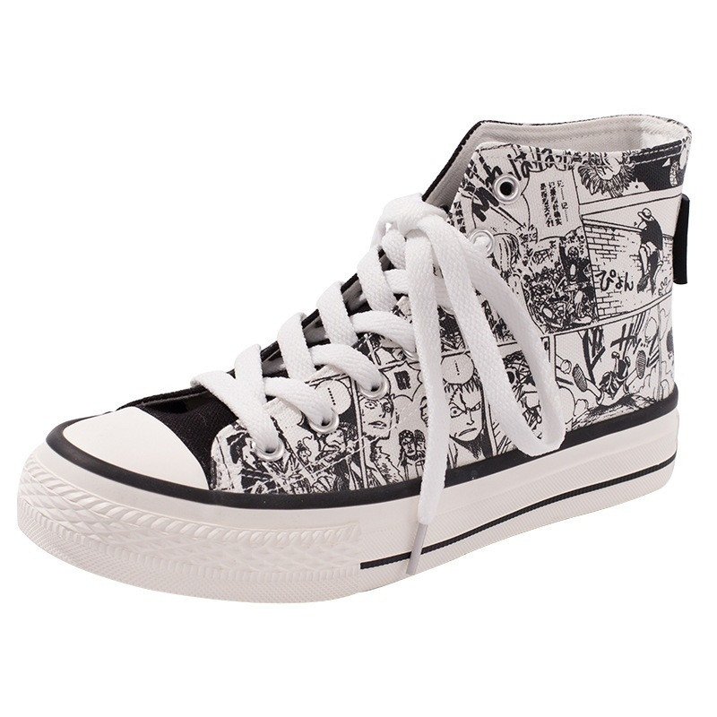 Couple high-top canvas shoes - Image 3