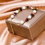 White moonlight transfer beads hand woven