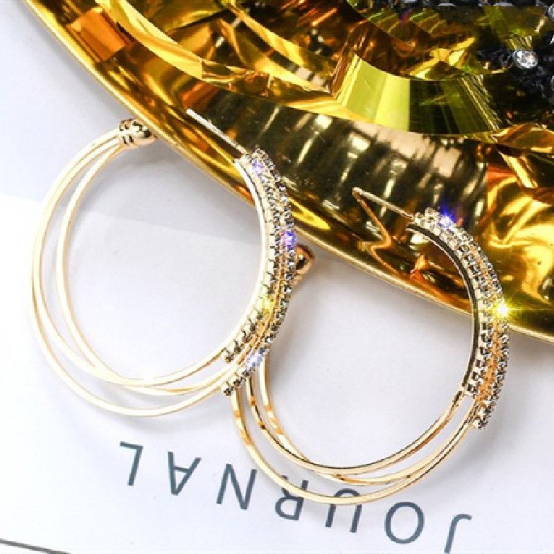 925 silver needle trend wild big circle earrings - Image 19