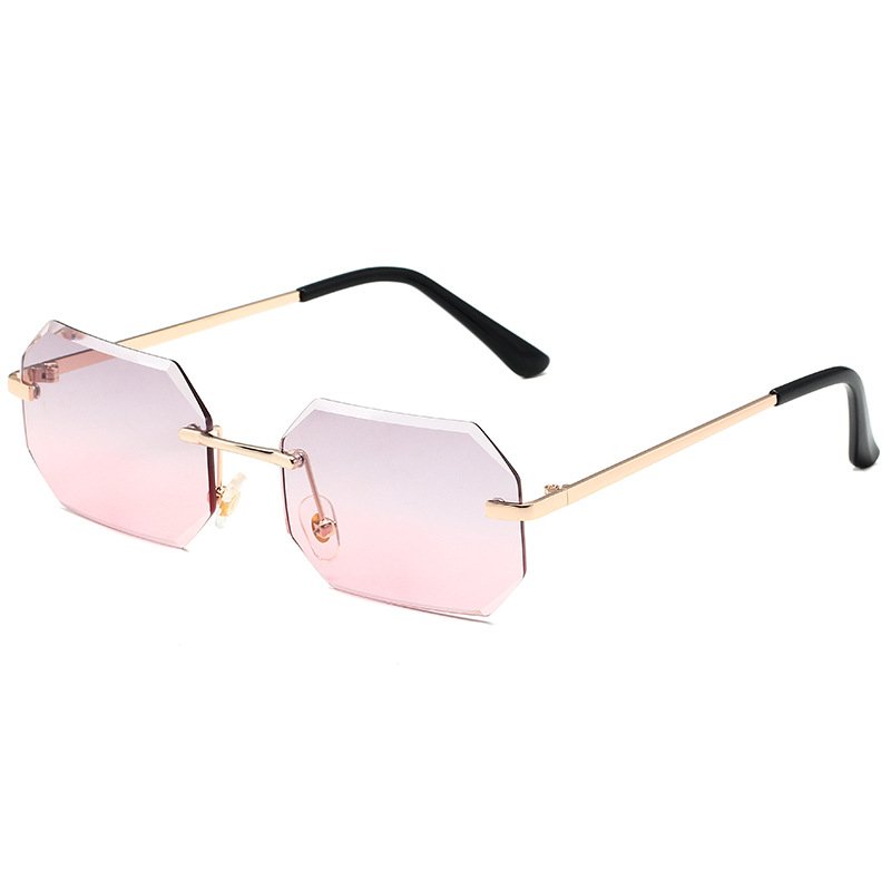 Frameless Small Square Sunglasses Street Photo Trend - Image 7