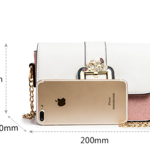 Chain small square bag diamond lock handbag