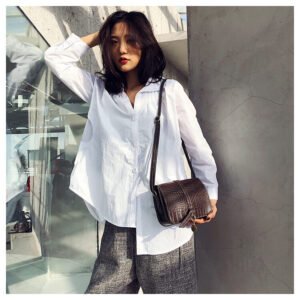 Simple belt decoration shoulder bag