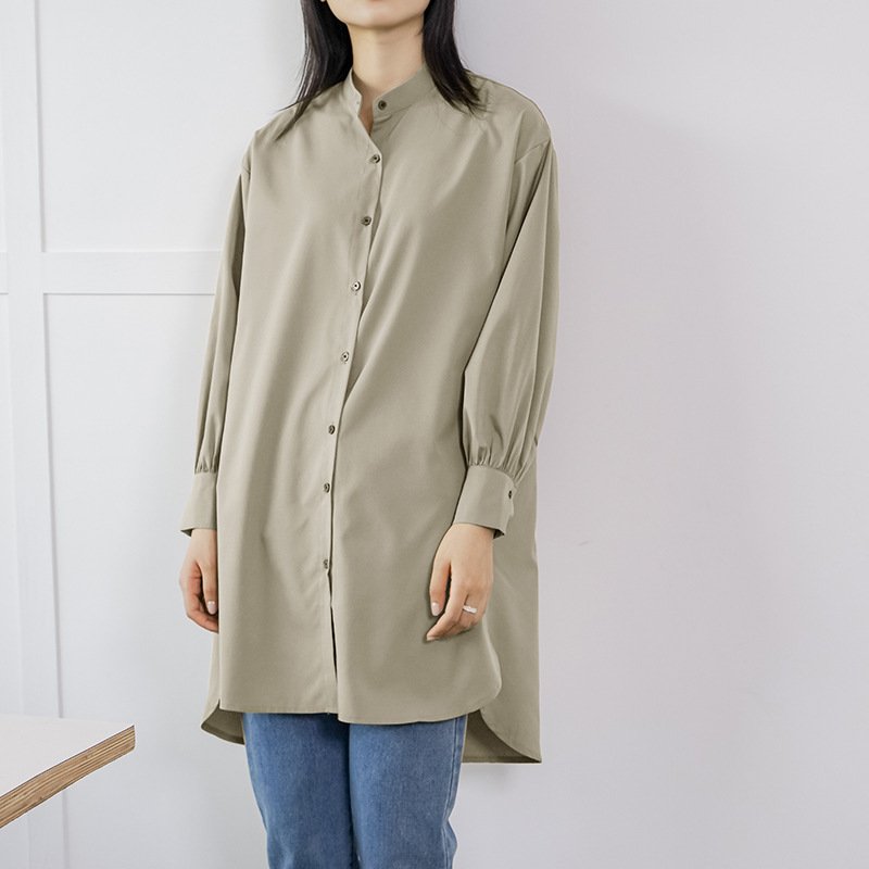 Women's Long-sleeved Shirt Loose Mid-length - Image 8