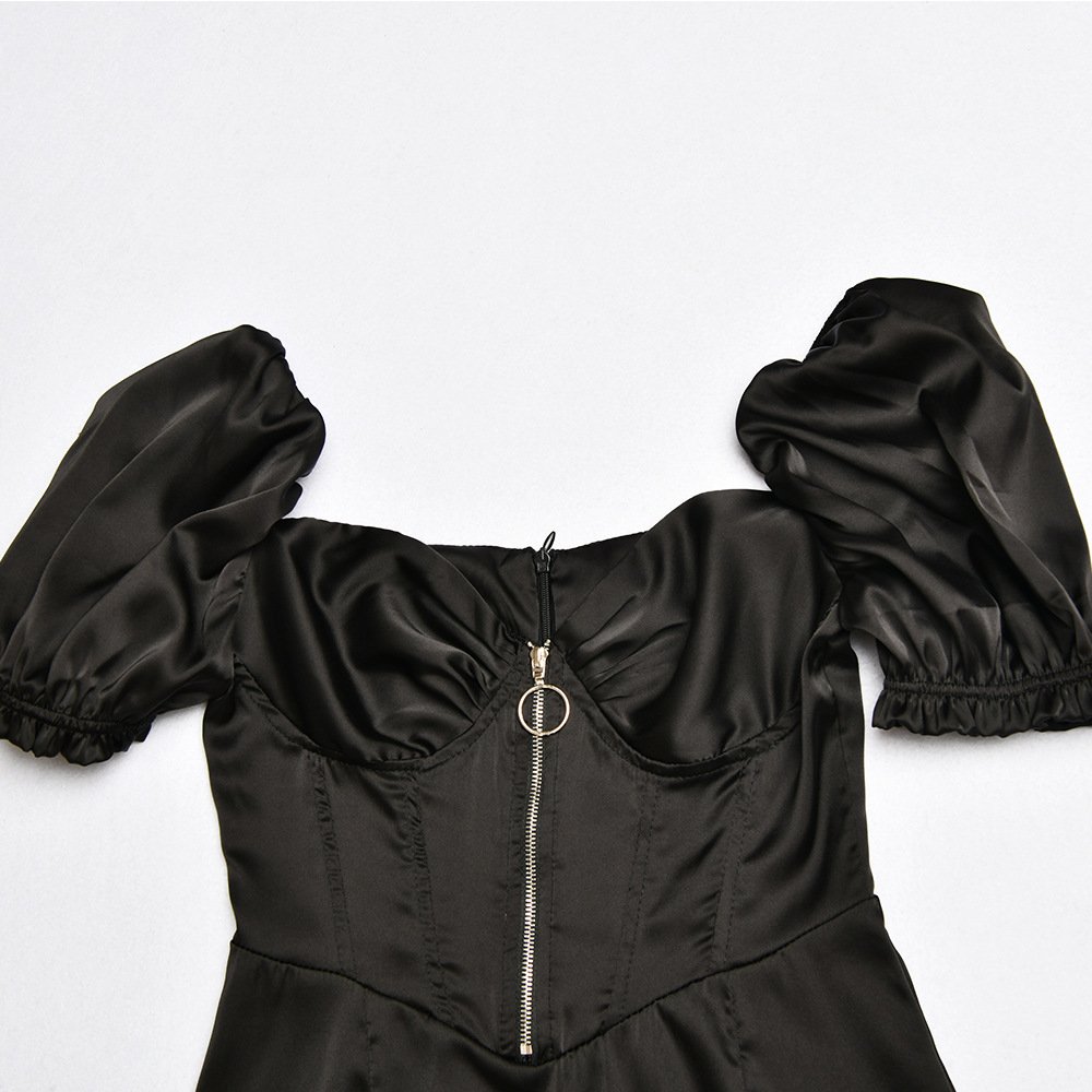 Tight dress with chest zipper - Image 3